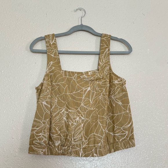 Ana Sonia Trop Olive Square Neck Tank - Picture 2 of 6